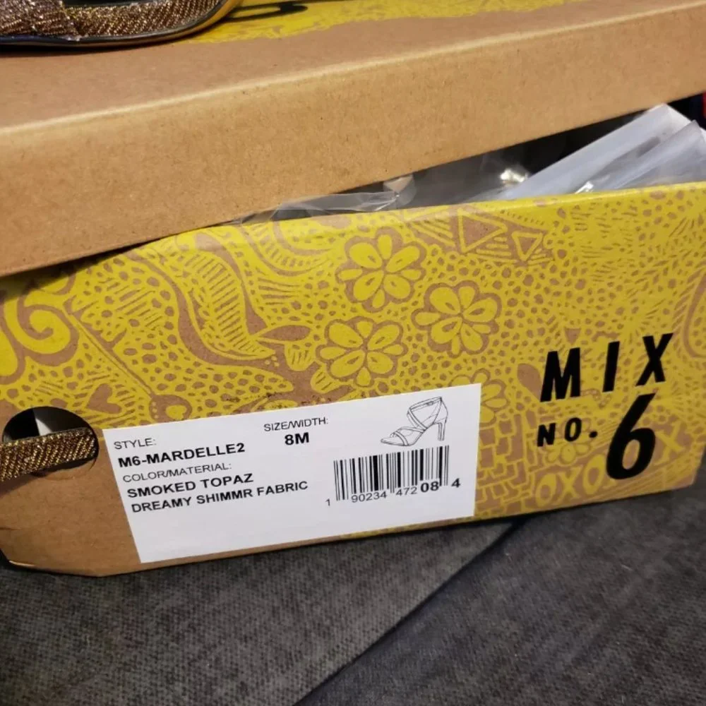 NIB Mix No. 6 Mardelle Topaze Shimmer Sandals 8M